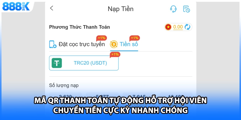 Mã QR thanh toán tự động hỗ trợ hội viên chuyển tiền cực kỳ nhanh chóng